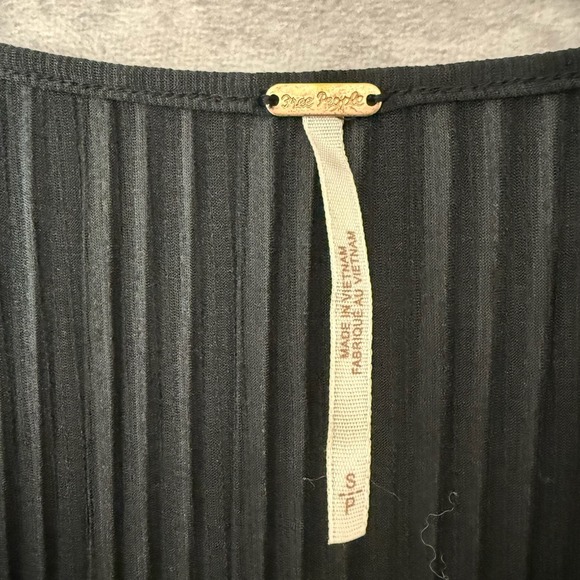 Free People Y2K Sz Small Can't Help It Oversized Pleated Bell Sleeve Mini‎ Dress - Picture 2 of 10